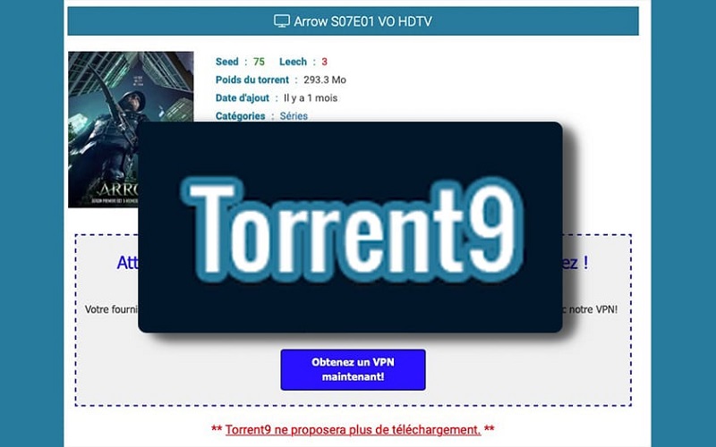 Torrent9 officiel site de téléchargement et alternatives