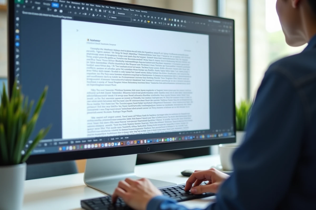 Écran d'ordinateur affichant les marques de paragraphe et symboles de mise en forme activés dans Word