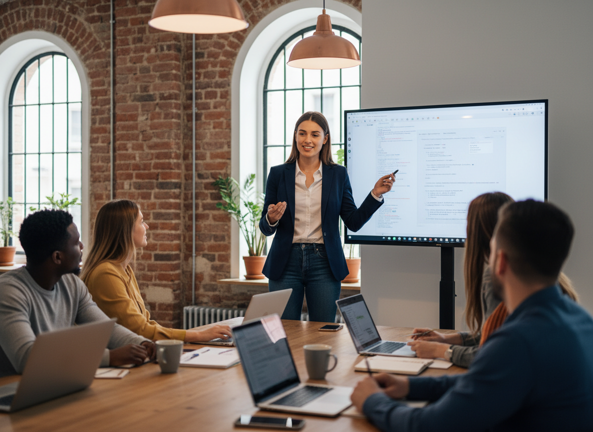 Jeune femme technicienne lors d