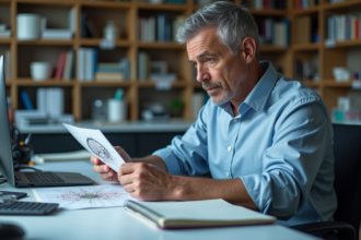 Scientifique homme examine un circuit neural en laboratoire