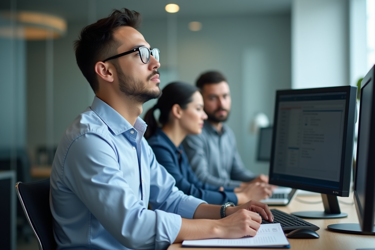 Homme attentif lors d