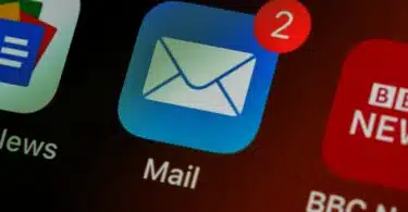 appli email sur un smartphone